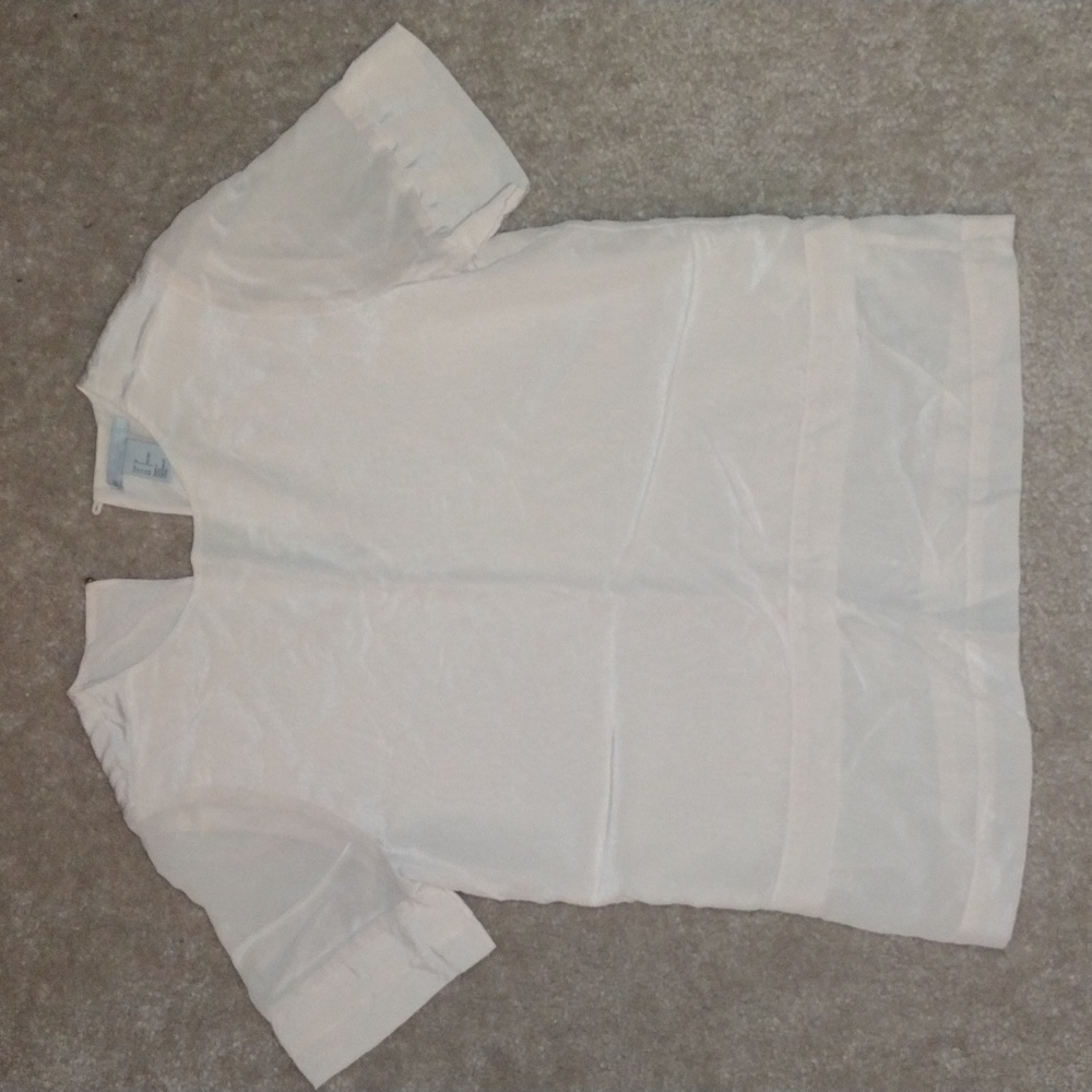 H&M Silk Blouse Size 2 Blush/Light Pink Color